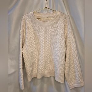 Cozy Cream Cable Knit Sweater